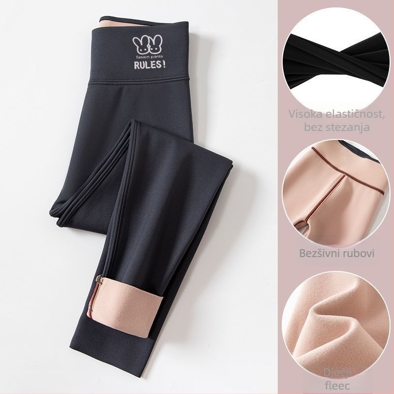 Dječje hlače Shark pants s flis podstavom, visok pojas, 95% poliester, jesen-zima