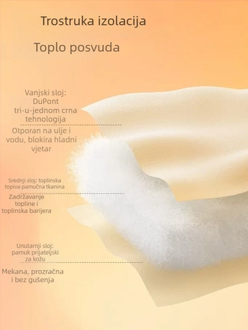 Kombinezon za bebe i malu djecu, debelo podstvoren, s kapuljom, zatvaračem na zip, 100% poliester, uzrast 1-3 godine