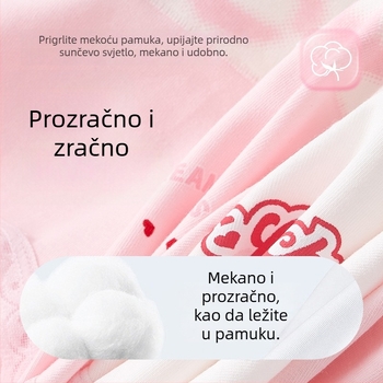 Donje rublje za djevojčice s visokim strukom, 95% pamuk, klasa A, guma sa bočnim kostima