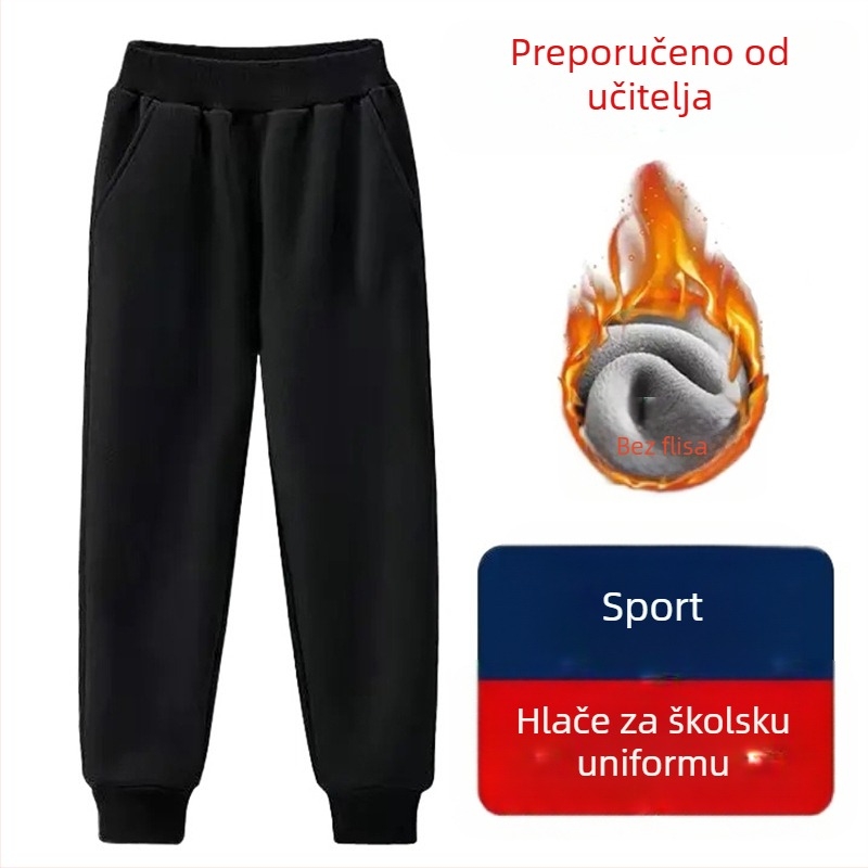 Dječje sportske hlače s manžetom u mornarsko-plavoj i tamnoplavoj boji, za dječake i djevojčice, školske hlače duge za jesen i zimu