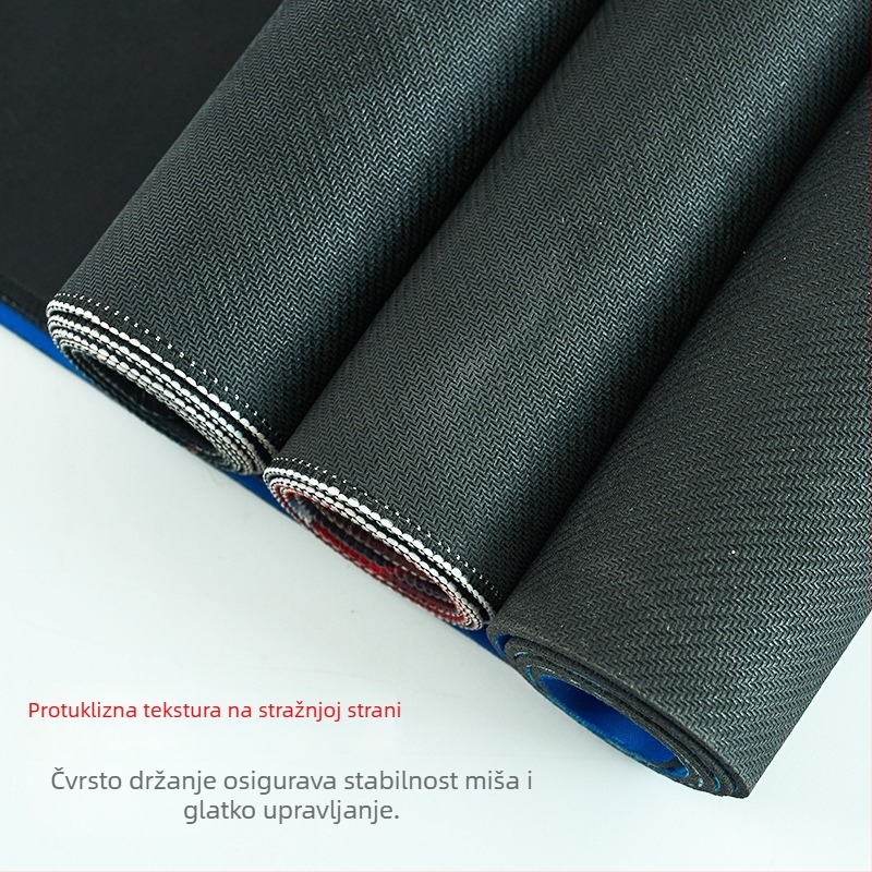 Velika podloga za miš s prirodnim kaučukom i Jiaji platnom, protivklizna, toplinski prijenos, moguć ispis logotipa