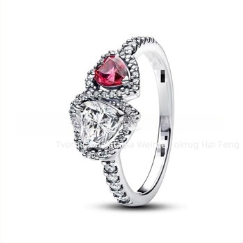 Prsten s motivima cvijeta breskve, srca i leptira — minimalistički dizajn, bakarna legura s srebrnim premazom (Tip: Prsten; Materijal: bakarna legura; Premaz: srebrni premaz; Stil: Minimalistički; Motivi: cvijet breskve, srce, leptir)