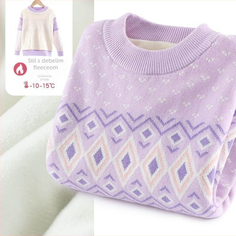 Dječji prugasti pleteni džemper od 100% pamuka, okrugli izrez, dugi rukavi, za dobnu skupinu 3–8 godina