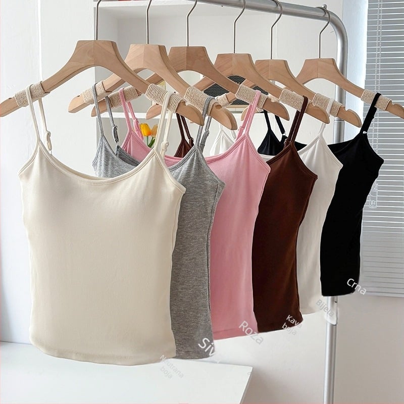Ženski camisole top, street-hipster stil, kratka duljina, visoka elastičnost, viskozno vlakno, sadržaj viskoze 90–95%