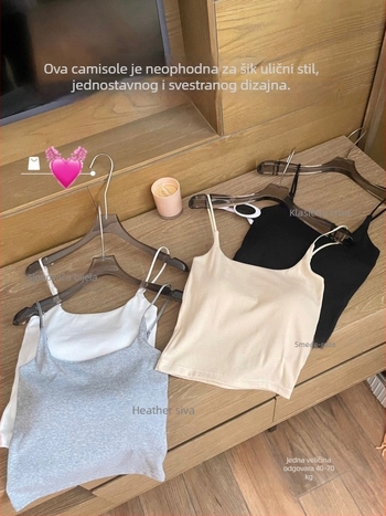 Jednodjelni top s latexnim umetkom za poprsje, podesive naramenice, top za sužavanje siluete, bazni komad za nošenje ispod odjeće