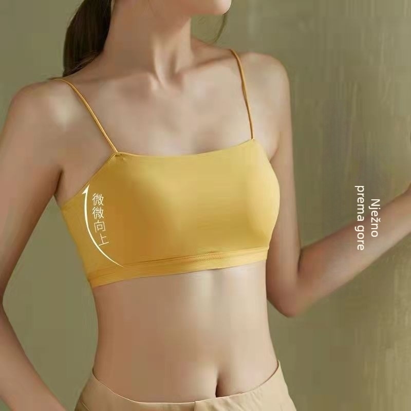 Ženski ljetni bijeli camisole s umetkom za grudi – osnovni sloj