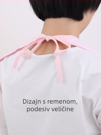 TPU vodootporni odrasli bib od bambusovih vlakana – mekan i udoban, za jelo, unisex
