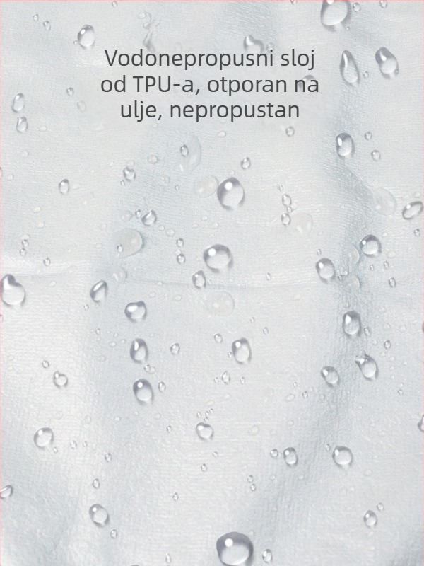 TPU vodootporni odrasli bib od bambusovih vlakana – mekan i udoban, za jelo, unisex