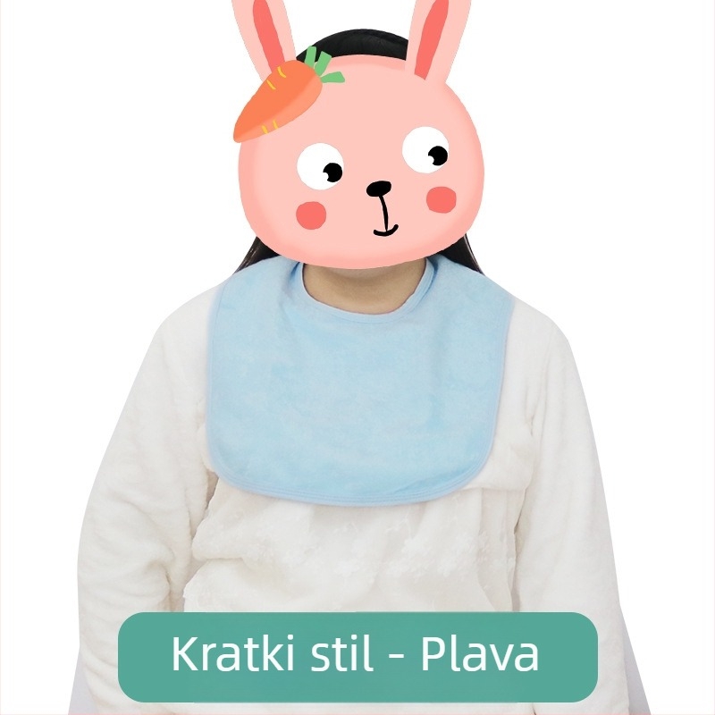 TPU vodootporni odrasli bib od bambusovih vlakana – mekan i udoban, za jelo, unisex