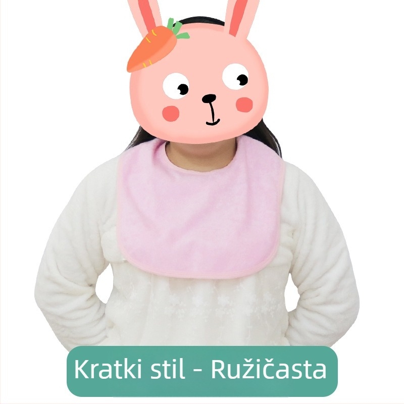 TPU vodootporni odrasli bib od bambusovih vlakana – mekan i udoban, za jelo, unisex