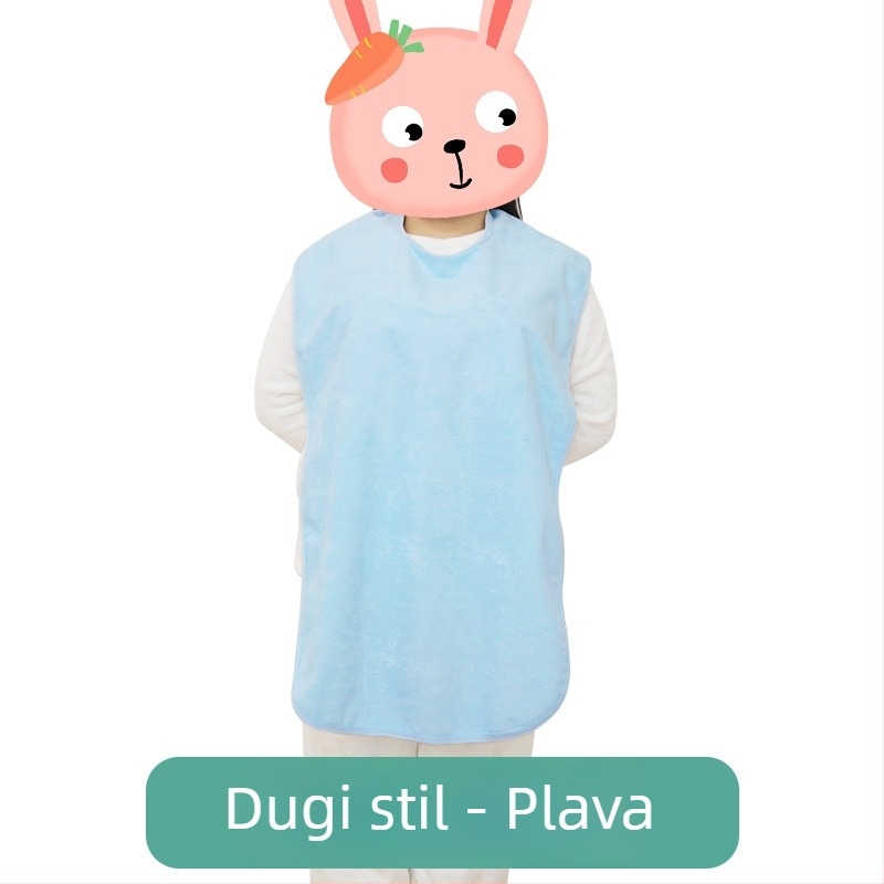 TPU vodootporni odrasli bib od bambusovih vlakana – mekan i udoban, za jelo, unisex
