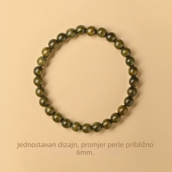 Muška narukvica od sandalovog drveta, prirodna izrada, moderan minimalistički stil, meditacijske perle