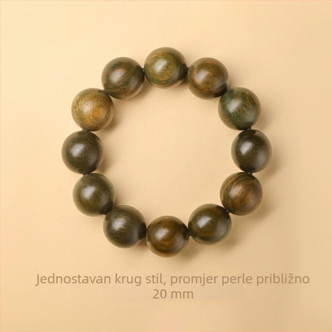 Muška narukvica od sandalovog drveta, prirodna izrada, moderan minimalistički stil, meditacijske perle