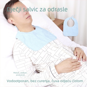 Jedilni bavet za odrasle, bambusovo vlakno, vodootporan i otporan na prljavštinu, periva, unisex