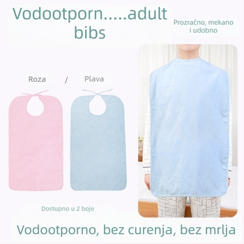 Jedilni bavet za odrasle, bambusovo vlakno, vodootporan i otporan na prljavštinu, periva, unisex