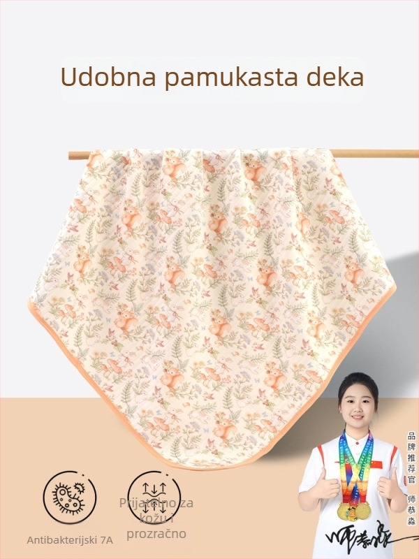 Swaddle vrećica za novorođenče od 100% pamuka, Cartoon uzorak, Sigurnosna razina A, za bebe 0–12 mjeseci, Bibione/Bibi Bay