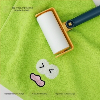 Sanli X Wowse Frog dječji ručnik od 100% pamuka, 45 g, 21 niti, izvezen, ko-brand, za pranje lica kod kuće