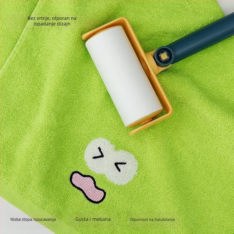 Sanli X Wowse Frog dječji ručnik od 100% pamuka, 45 g, 21 niti, izvezen, ko-brand, za pranje lica kod kuće