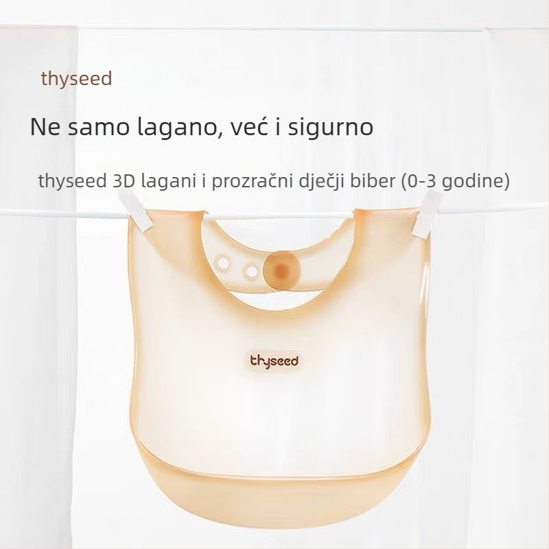 Dječja baveta za jelo - pamuk, lagana i tanka, za djecu 3–8 godina, proljeće 2025, na skladištu