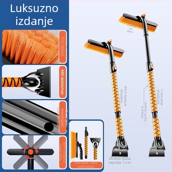 Auto snježna lopata s odmrzivačem prozora – Materijali: ABS, aluminijska legura, PET; Vrsta: lopata za snijeg; Prilagodba: dostupna; Marka: Zhen shang (ovlašteni privatni brend)