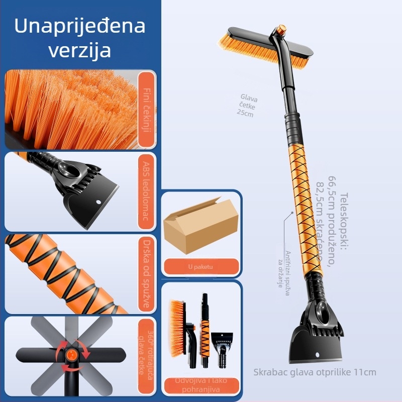 Auto snježna lopata s odmrzivačem prozora – Materijali: ABS, aluminijska legura, PET; Vrsta: lopata za snijeg; Prilagodba: dostupna; Marka: Zhen shang (ovlašteni privatni brend)