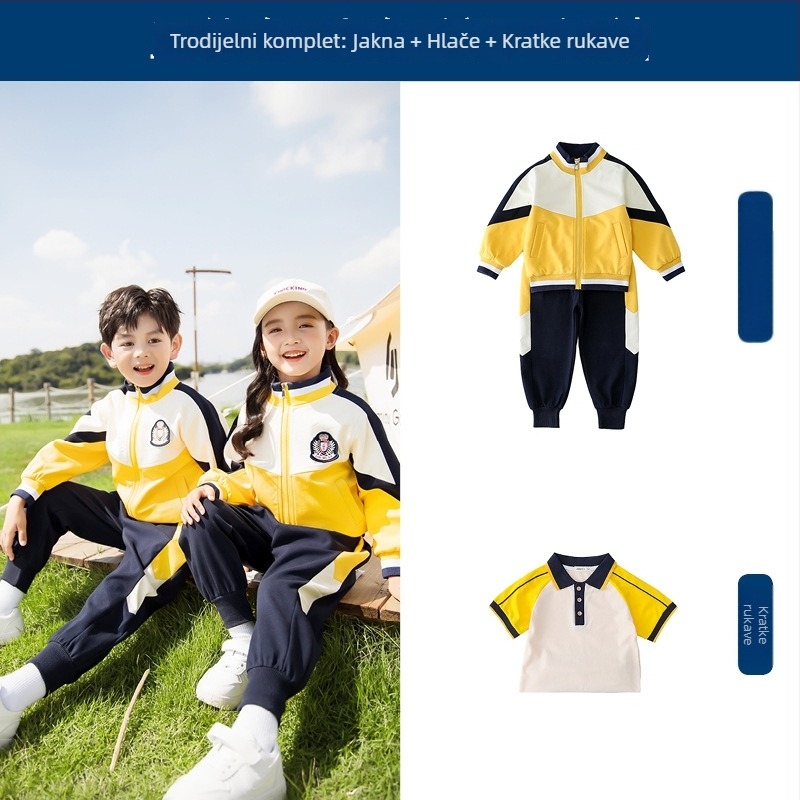 Less Star Clothing: Trokomponentni školski uniformni set za djecu – unisex, ležerni stil, 95% pamuk, zatvarač, za cijelu godinu, za djecu 8+ godina (visina iznad 140 cm)