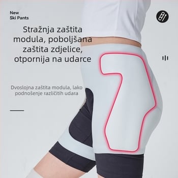 Silikonske hlače s zaštitom bokova za skijanje i klizanje, unisex, s integriranom jastučicom, modeli Hx1 klasični i hx2 lagani