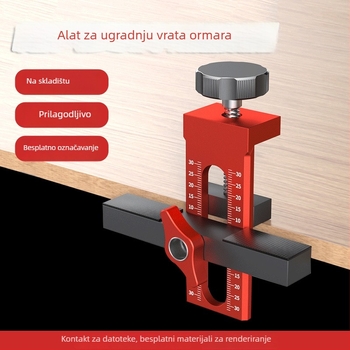 Višenamjenski stezni alat za ugradnju vrata garderobe od aluminijske legure | drvodjelstvo, kućna upotreba, 1 komplet