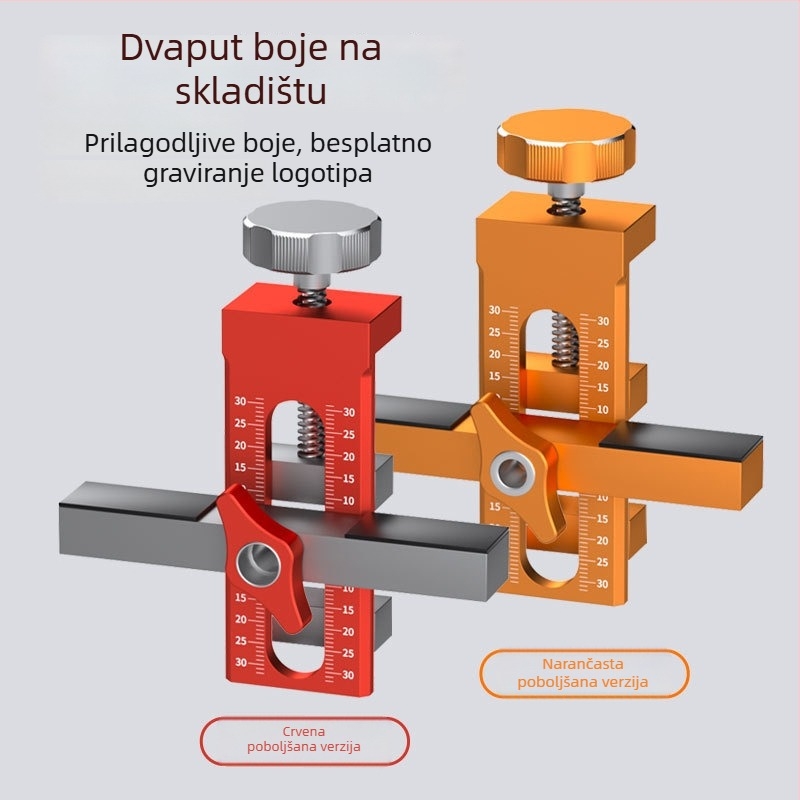 Višenamjenski stezni alat za ugradnju vrata garderobe od aluminijske legure | drvodjelstvo, kućna upotreba, 1 komplet