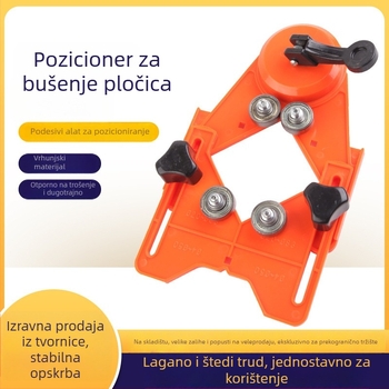 Locator rupa za pločice s podesivom pozicijom rupa i brušenjem rubova, za keramičke pločice i glazirani mramor • Brand Billion Rise • Materijal: metal/plastik • 1 komplet • Pozicioniranje pločica • Ručni rad • Za kućnu uporabu