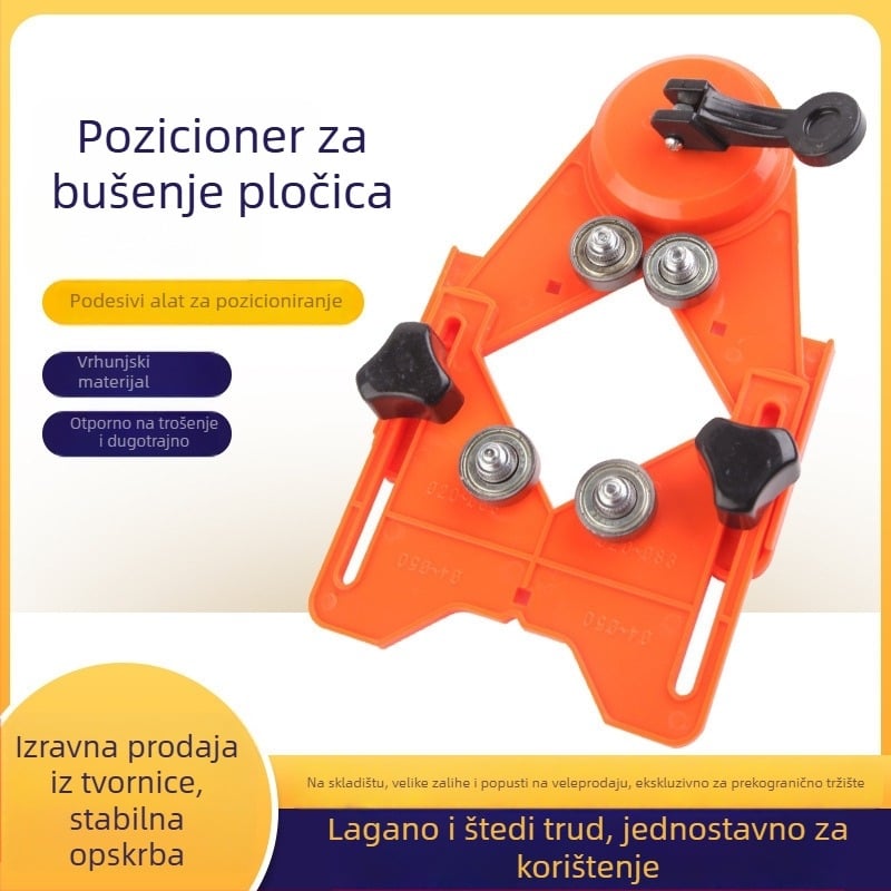 Locator rupa za pločice s podesivom pozicijom rupa i brušenjem rubova, za keramičke pločice i glazirani mramor • Brand Billion Rise • Materijal: metal/plastik • 1 komplet • Pozicioniranje pločica • Ručni rad • Za kućnu uporabu