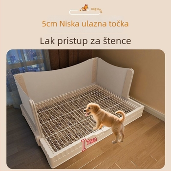 Zaštitni zid za pseću WC s visokim ogradom – ekstra veliki, podignut i produbljen, za male i srednje pse