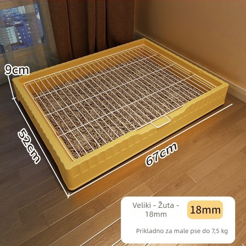 Zaštitni zid za pseću WC s visokim ogradom – ekstra veliki, podignut i produbljen, za male i srednje pse