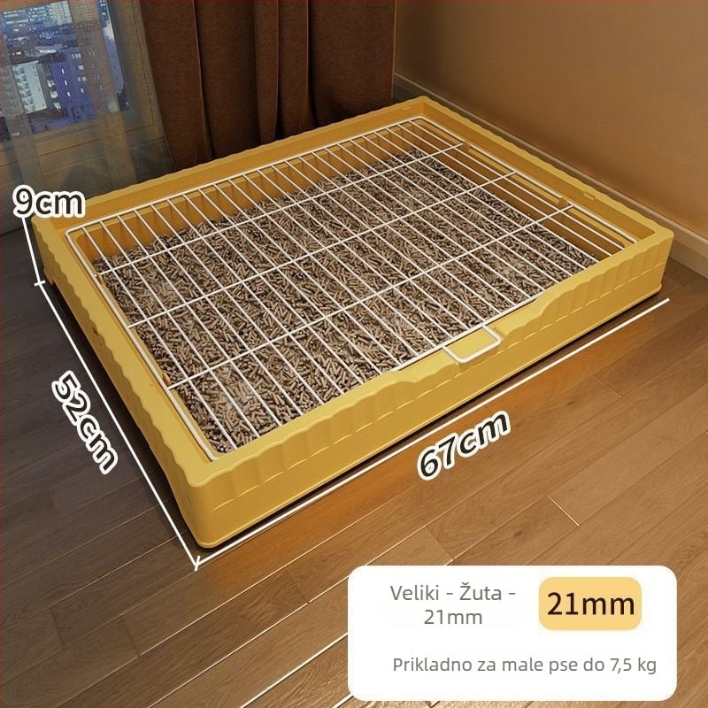 Zaštitni zid za pseću WC s visokim ogradom – ekstra veliki, podignut i produbljen, za male i srednje pse
