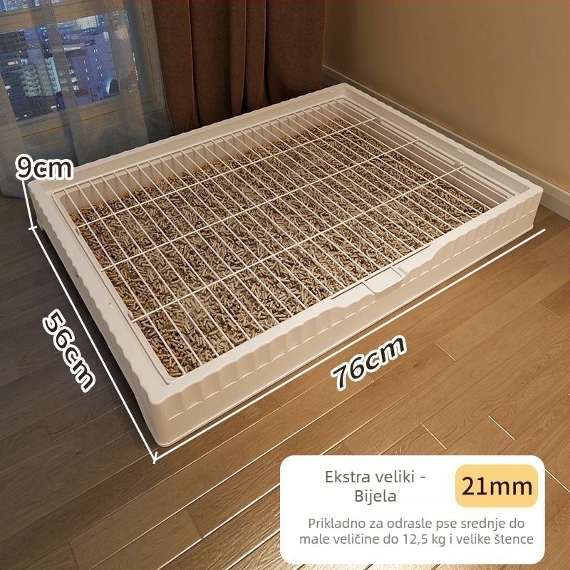 Zaštitni zid za pseću WC s visokim ogradom – ekstra veliki, podignut i produbljen, za male i srednje pse