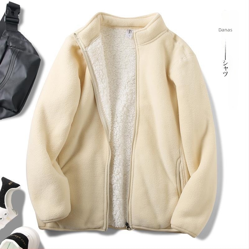 Muška jakna s kapuljom i zatvaračem, stojeći ovratnik, slobodan kroj, dugi rukavi, poliester – jesen