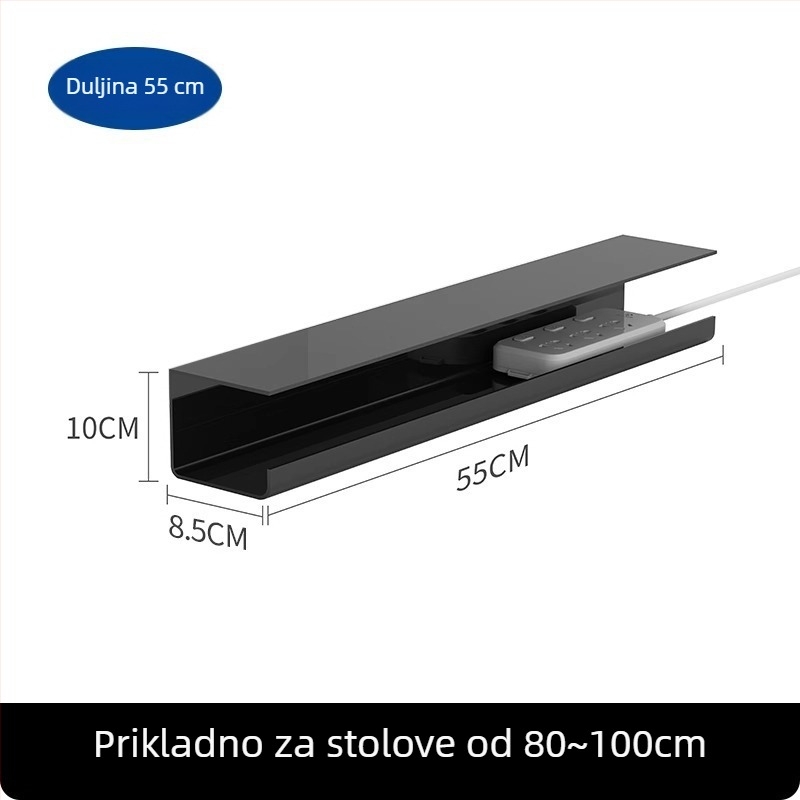Organizator kablova ispod stola — plastični, moderan minimalistički stil (Materijal: plastika; Stil: moderni minimalistički; Pušten na tržište: 2025; Prostor za pohranu: radna ploha, dnevni boravak; Marka: Friendly)
