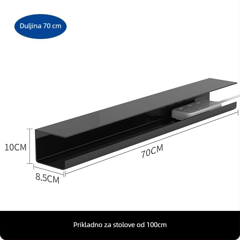 Organizator kablova ispod stola — plastični, moderan minimalistički stil (Materijal: plastika; Stil: moderni minimalistički; Pušten na tržište: 2025; Prostor za pohranu: radna ploha, dnevni boravak; Marka: Friendly)