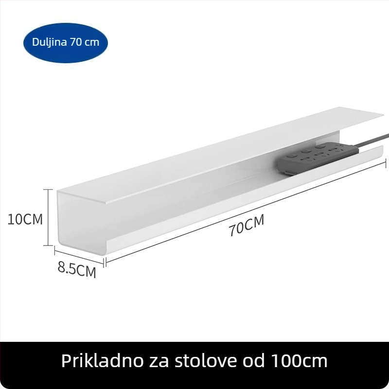 Organizator kablova ispod stola — plastični, moderan minimalistički stil (Materijal: plastika; Stil: moderni minimalistički; Pušten na tržište: 2025; Prostor za pohranu: radna ploha, dnevni boravak; Marka: Friendly)