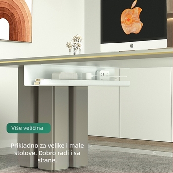 Držač za kabel ispod stola – PVC materijal, jednostavan navijajući stil, pogodan za organizator kablova. EVERTE; Model: Držač kablova ispod stola