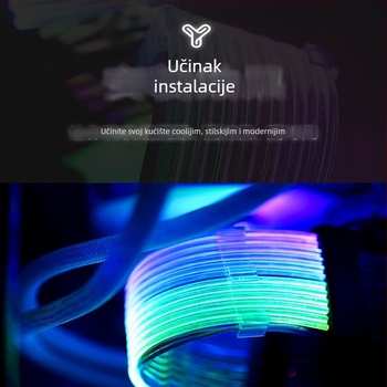 ARGB produžni kabel za sinhronizaciju, 24P sučelje, 2×8P i 3×8P priključci, bakreni vodič, duljina 305 mm