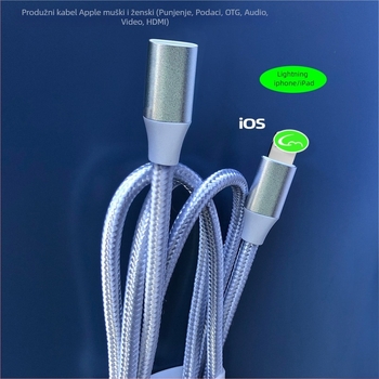 ESYNC 8PIN EXTEND Woven patch kabel, 8-jezgreni bakar, audio izlaz