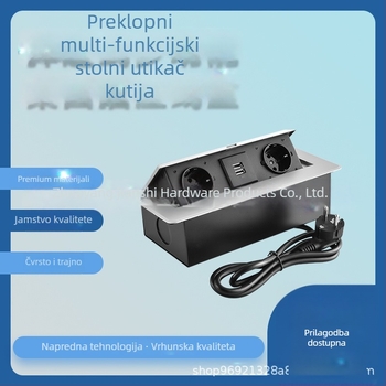 Pop-Up ugrađena multifunkcionalna stolna utičnica, marka Jian shi, ugradnja na stolu