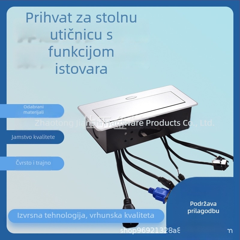 Pop-Up ugrađena multifunkcionalna stolna utičnica, marka Jian shi, ugradnja na stolu
