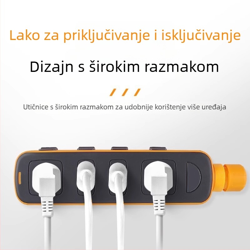 Utičnica za kabel s zaključavanjem, čisti bakreni kontakti, 10A, 100-250V, 2500W, Nacionalni standard