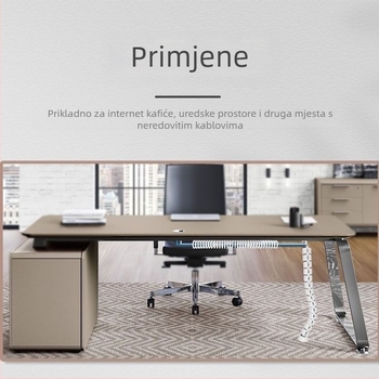 Regal za upravljanje kabelima ispod stola, PVC materijal, moderan minimalistički stil, stolno skladište, organizator kablova