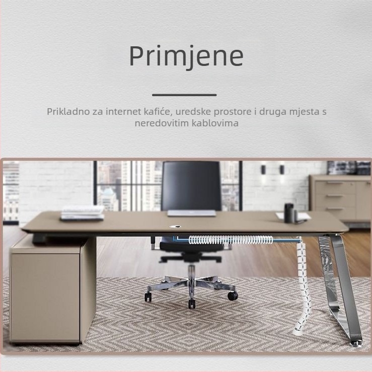 Regal za upravljanje kabelima ispod stola, PVC materijal, moderan minimalistički stil, stolno skladište, organizator kablova