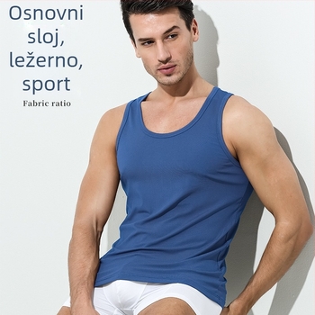 Muški tank top bez rukava od Ice Silk Modal — tanak, za sport