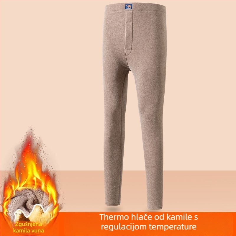 Muške termalne hlače s flisom - dvostruki sloj, ekstra debeli 501–600 g/m2, otporne na vjetar, prozračne, od akrilnih vlakana