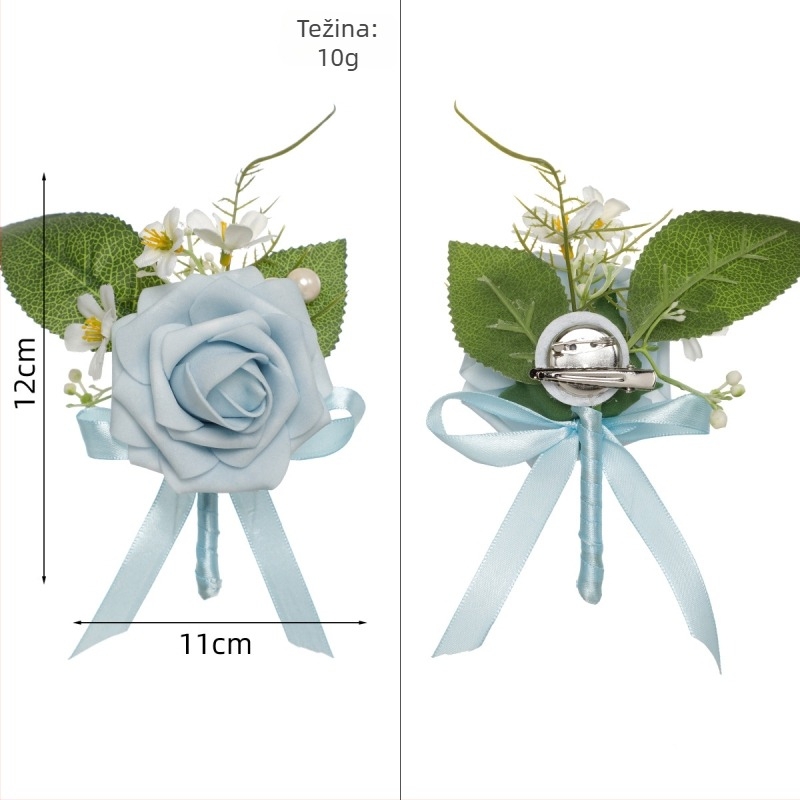 Vjenčani corsage broš s PE materijalom, ručna izrada, korejski stil, rekvizit za svadbenu fotografiju